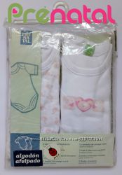 Комплект з 2 біленьких боді для дівчат 1-2 роки від фірми Prenatal Італія