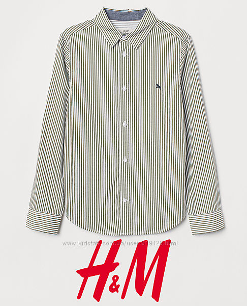 Смугасті сорочки для хлопців 9-15 років від H&M Швеція