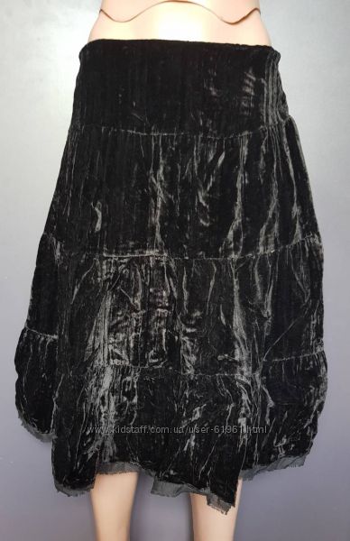 Черная велюровая юбка Miss Posh 10 С М новая 