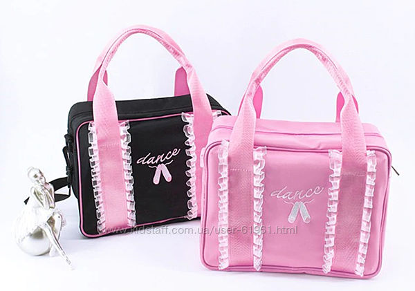 Сумка для танцев. Черная, розовая. Лучший подарок спортсменке