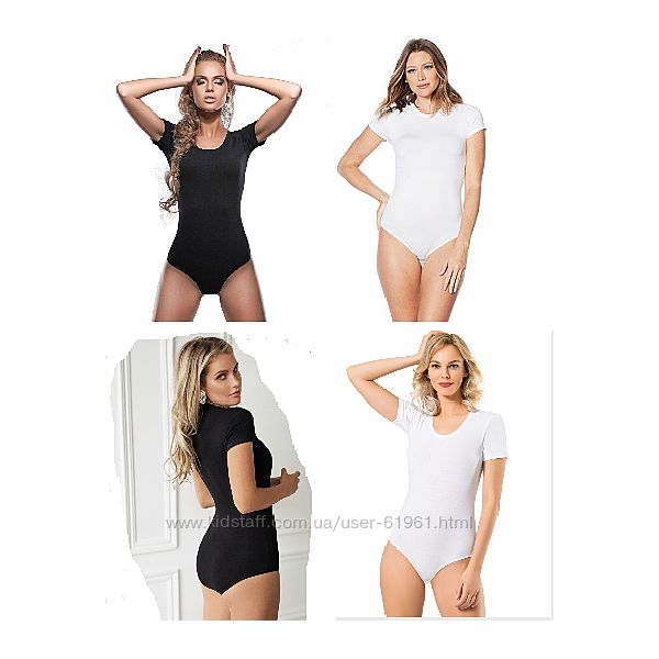 Женское черное белое боди боди-футболка Namal разные модели все размеры 