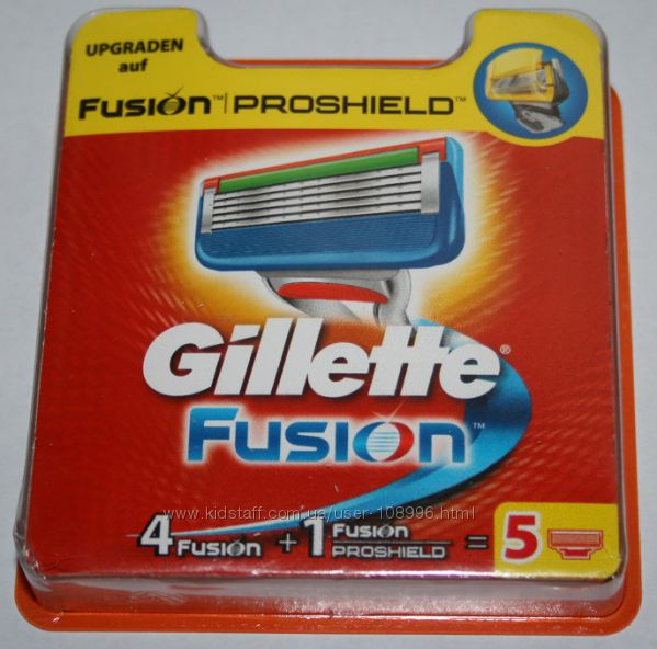 Сменные картриджи GILLETTE Fusion 4 плюс 1 ProShield оригинал