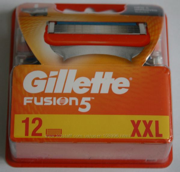 Gillette fusion power оригинал 12 штук в упаковке производство Германия
