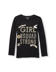 Реглан для девочки childrens place со сверкающей надписью