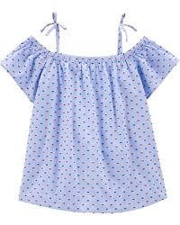 Блуза, майка, футболка с воланом и шлейками carters