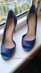 Синие лаковые туфли - босоножки Mia May от Miraton