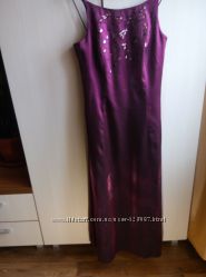 вечернее платье в пол в бельевом стиле марсала, бордо, 46-48 р.