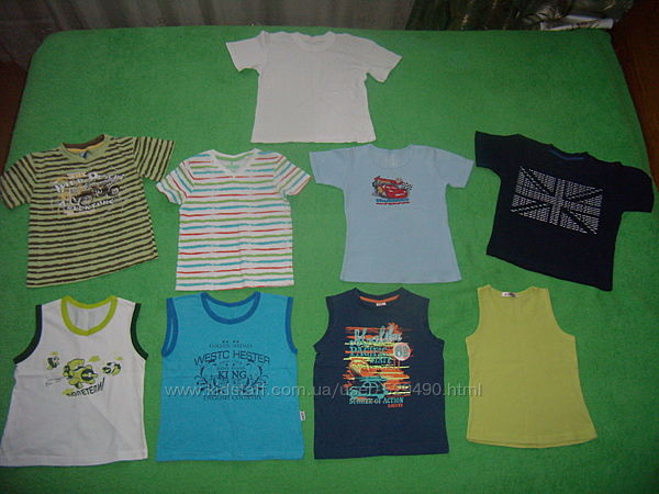 Фирменные футболки, майки на 3-5 лет 98-104-110 см