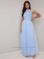 Коктельное, выпускное платье Chi Chi London, Великобритания, S-ка, голубое