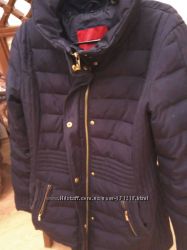 Фирменный, стильный, аккуратный пуховик мango, размер SM, синий