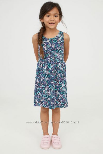 Красивый детский хлопковый сарафан платье на 4-6 лет H&M