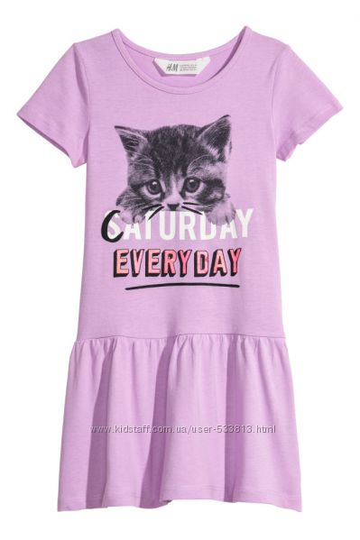 Красивое детское хлопковое платье на 4-6 лет H&M