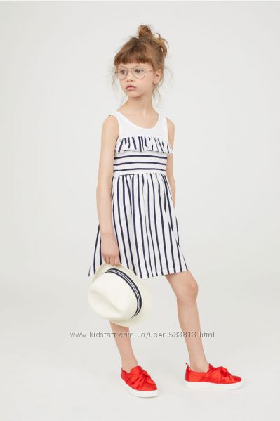 Красивый детский хлопковый сарафан платье на 2-4, 4-6, 6-8 лет H&M