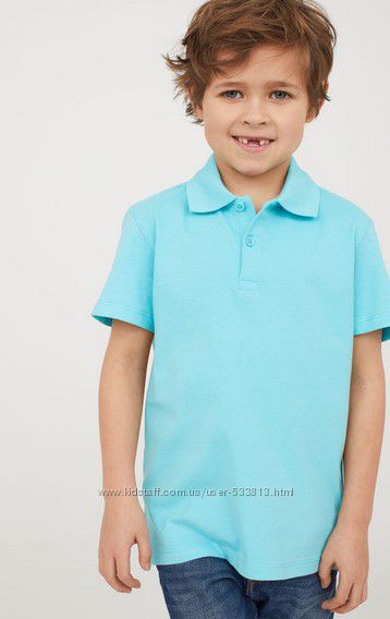 Отличная детская хлопковая футболка поло  на 4-6, 6-8 лет H&M