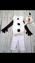 Диснеевский карнавальный костюм снеговик Олаф с мультика Холодное сердце. 