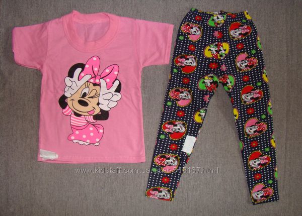 Яркий костюм для девочки с Минни, Хлопок 100
