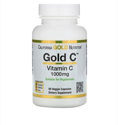 California Gold Nutrition, витамин C, 1000мг, 60шт