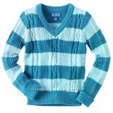 Полосатый свитер для девочки 99-107см