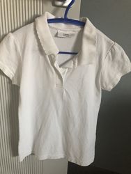 Белые футболки Поло Next 3 шт для девочки 1-2кл