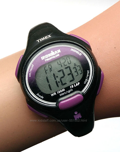 Timex Ironman Triathlon часы из США таймер секундомер Wr100m Indiglo