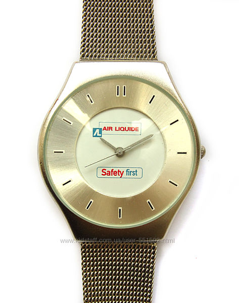 Air Liquide Safety First часы браслет кольчуга механизм ISA Swiss