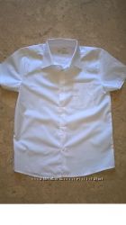 Рубашка в школу для для мальчика с коротким рукавом  белая ТМ Smart start. 
