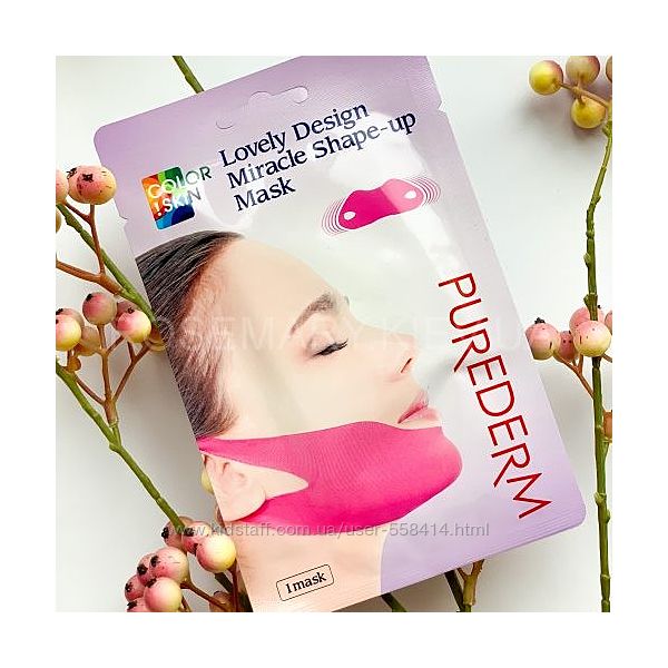 Маска-бандаж для подбородка Purederm Lovely Design Miracle Shape-Up Mask
