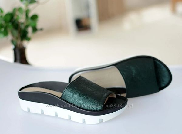 Красивые шлепанцы кожаные