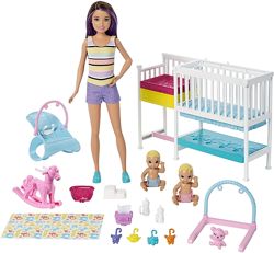 Набор Барби Скиппер няня Детская комната Уход за малышами Barbie Nursery