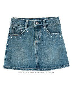 Классическая джинсовая  юбка для девочек  на 7-8 лет