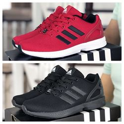Мужские кроссовки Adidas ZX Flux черные и красные н