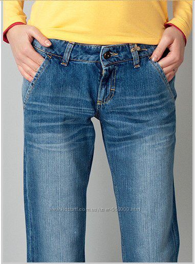 Прямые плотные джинсы с низкой посадкой, размер С