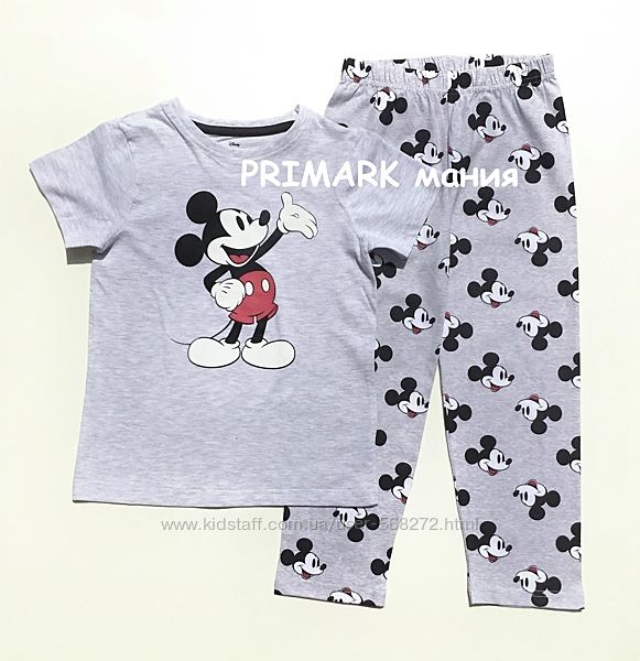 Трикотажна піжама для дівчаток 4-7 років Мікки Маус Disney