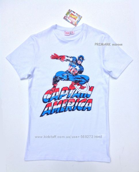 SALE. Мужская футболка Капитан Америка Primark