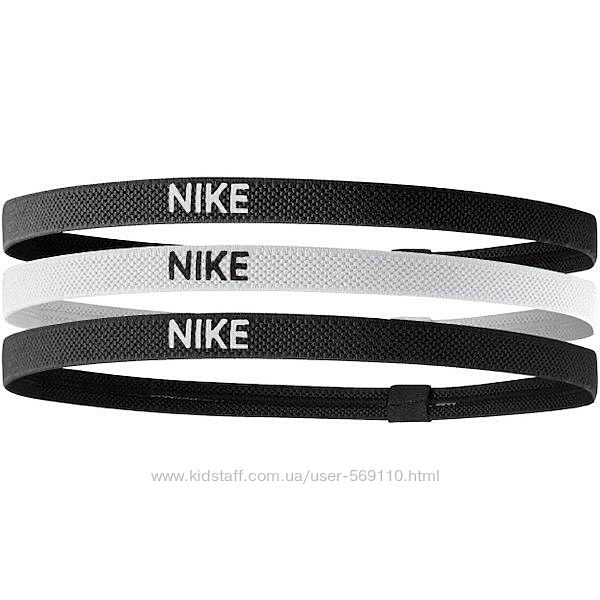 Повязки Nike на голову Headbands комплект 3шт спорт резинки на волосы Найк