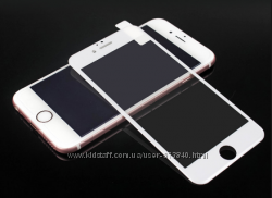 Противоударные 4d 5d стекла на дисплей iphone 6 6s 7 7p 8 8p черное и белое