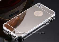 Чехлы для iphone 5 5S 6 6S 7 8 алюминий и зеркальный акрил