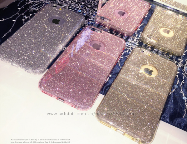 Блестящий силиконовый чехол для iPhone 6 6S золотой серебряный розовый фиол