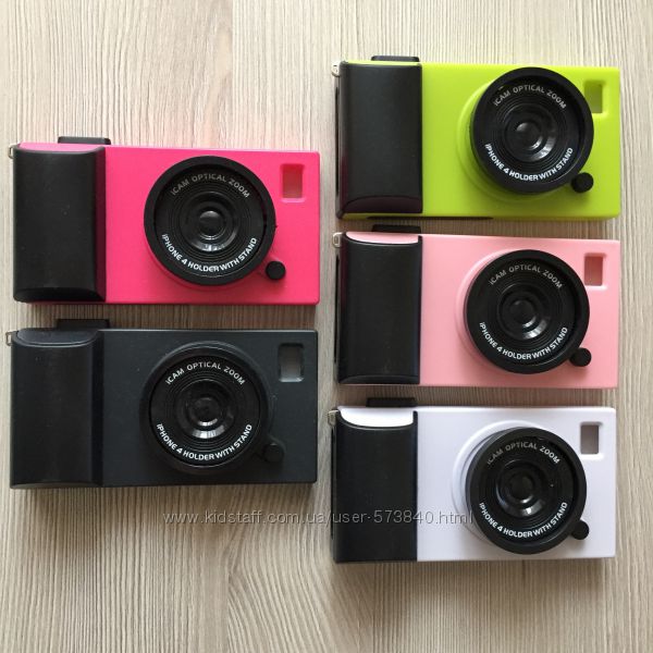 Чехол-фотоаппарат для iPhone 4G, 4GS 5 цветов в упаковке