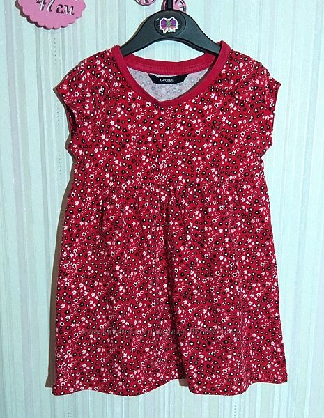 Червона сукня в квіточку George р. 2-3 роки