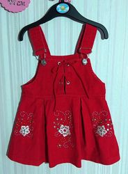 Червоний вельветовий сарафан р. 9-12 міс