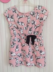 Рожева сукня з кроликами H&M р. 1,5-2 роки