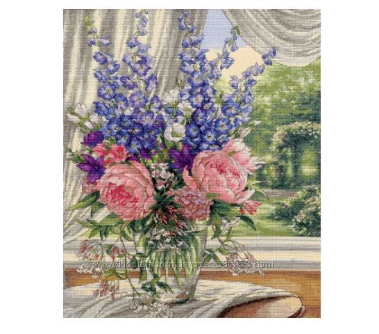 Набор для вышивки Dimensions Peonies And Delphiniums