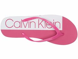 Шлепанцы Calvin Klein р. 38 оригинал, с лого шлепки, вьетнамки, розовые