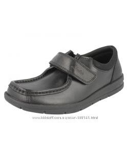 Clarks School Rock черные школьные кожаные туфли размер 33, 33. 5