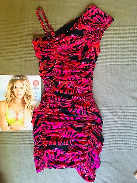 Moda International от Victorias Secret яркое ягодное платье оригинал XS