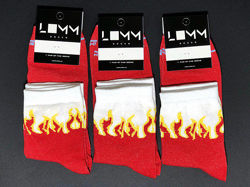Крутые мужские носки с принтом пламя  размер 41-44