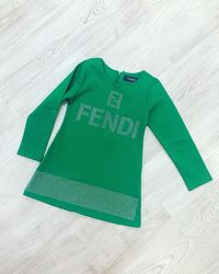 Платье зелёное для девочек Fendi