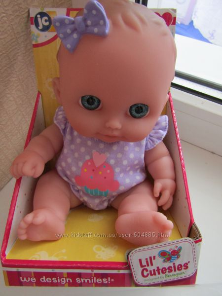 Вініловий пупс Бібі JC Toys Lil Cutesies All Vinyl Washable Doll Baby Doll