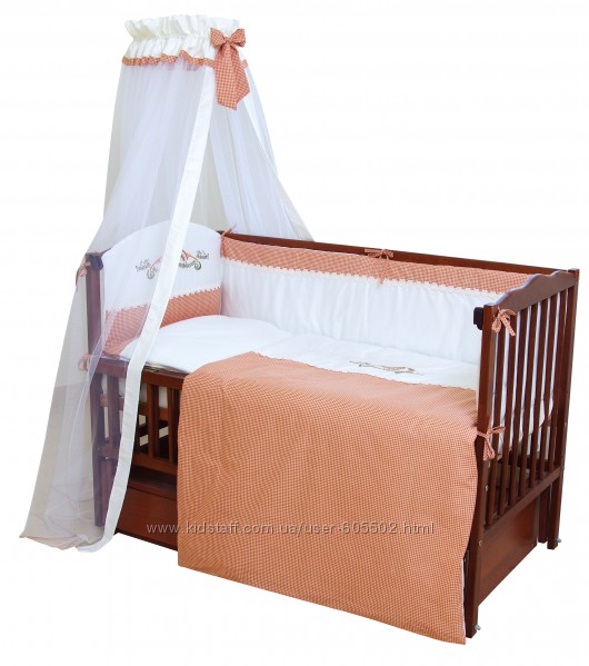 Комплект у дитяче ліжечко з балдахіном